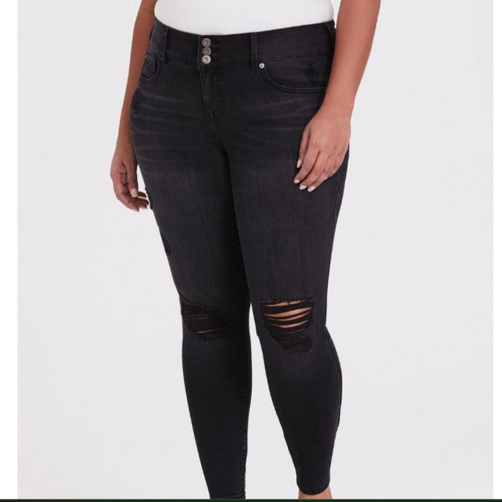 Torrid Jegging - Premium Stretch Washed Black 16R